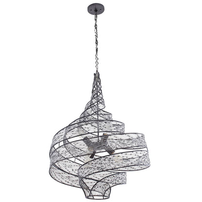 Flow 6 Light 26" Wide Abstract Chandelier