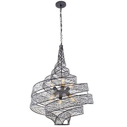 Flow 6 Light 26" Wide Abstract Chandelier