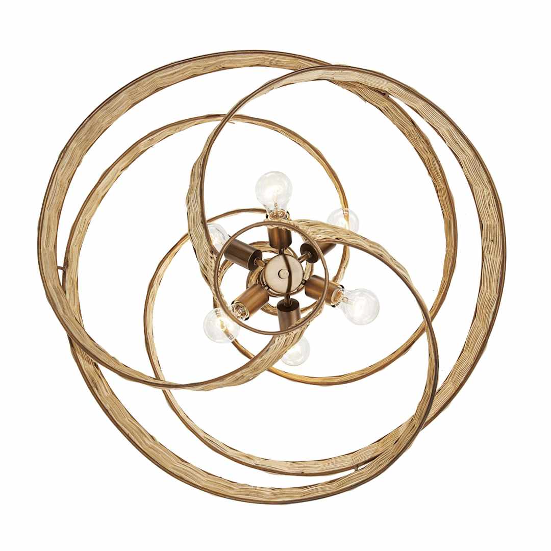 Flow 6 Light 26" Wide Abstract Chandelier