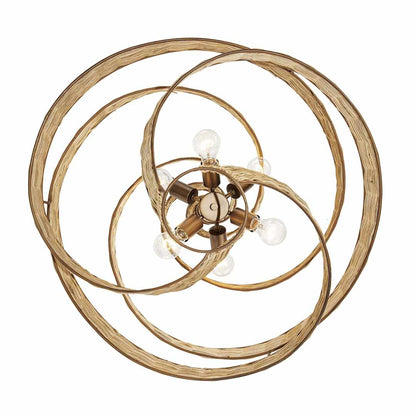 Flow 6 Light 26" Wide Abstract Chandelier