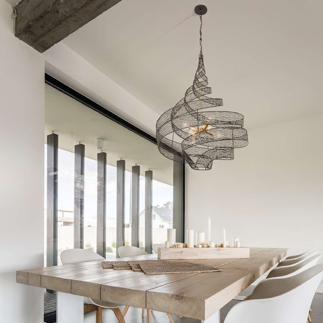 Flow 6 Light 26" Wide Abstract Chandelier