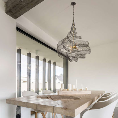 Flow 6 Light 26" Wide Abstract Chandelier