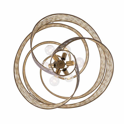 Flow 6 Light 26" Wide Abstract Chandelier