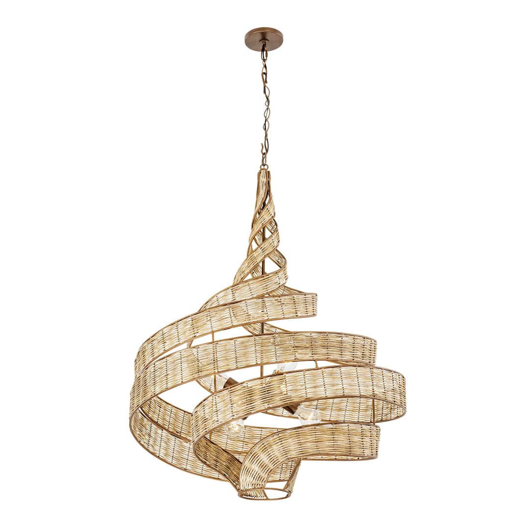 Flow 6 Light 30" Wide Abstract Chandelier