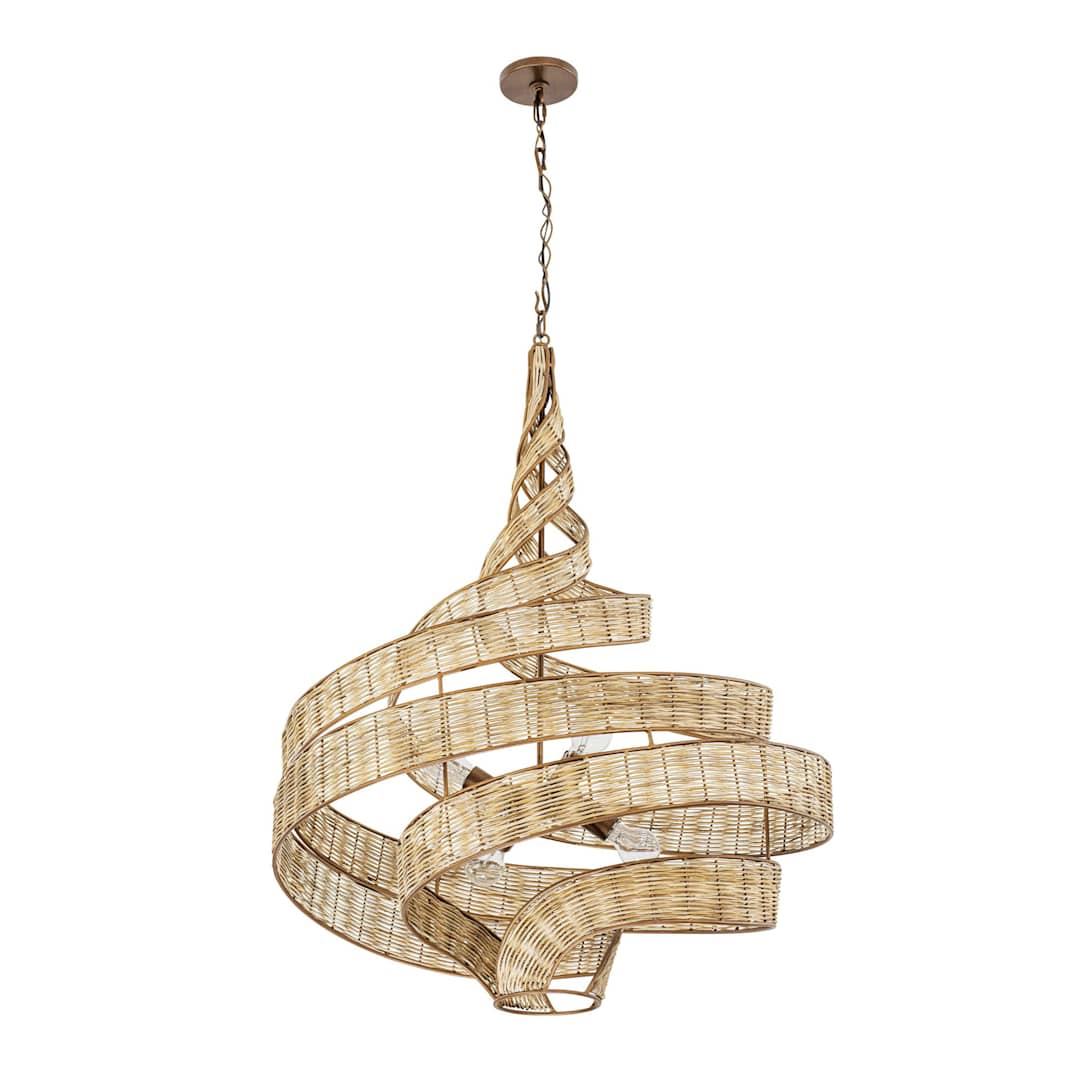 Flow 6 Light 30" Wide Abstract Chandelier