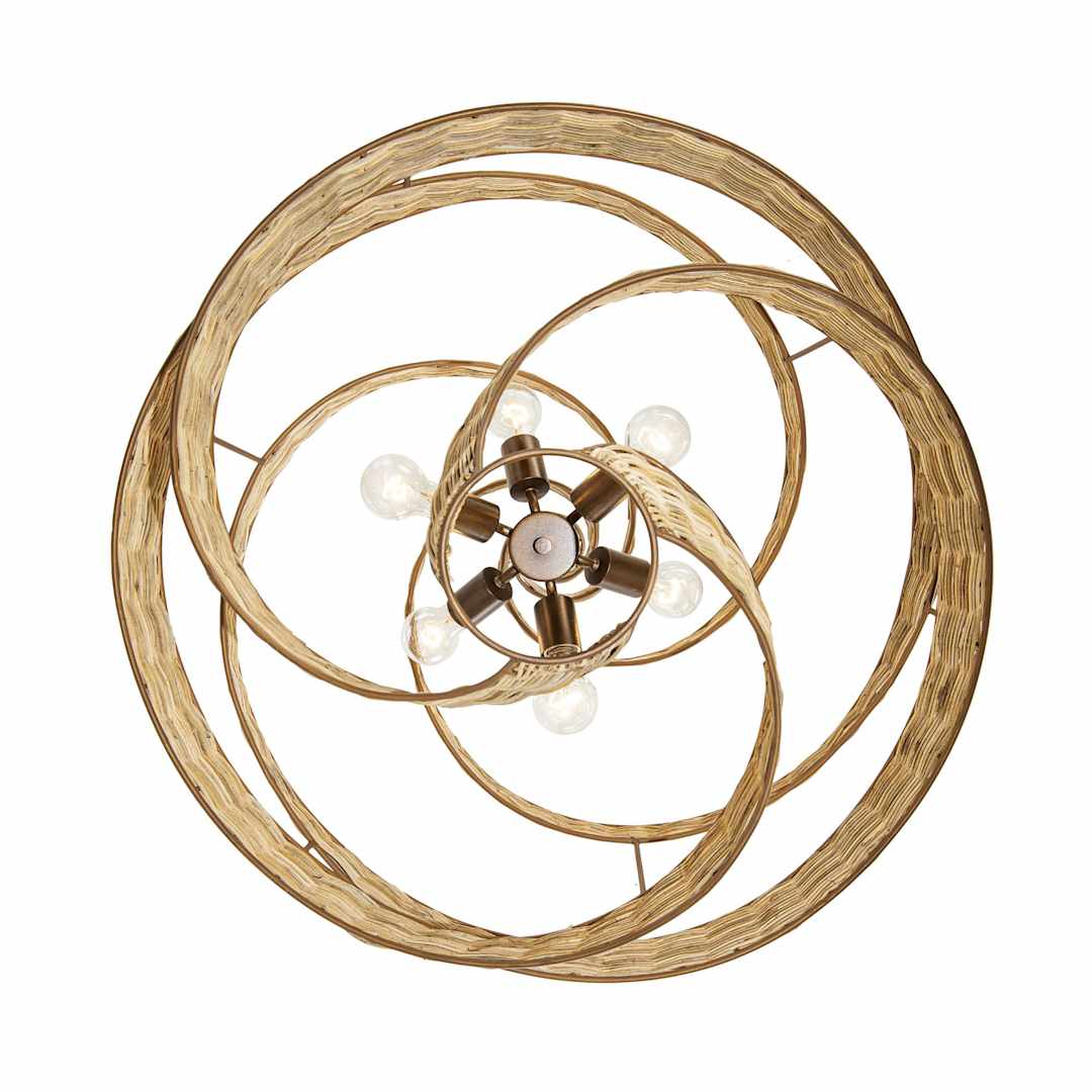 Flow 6 Light 30" Wide Abstract Chandelier