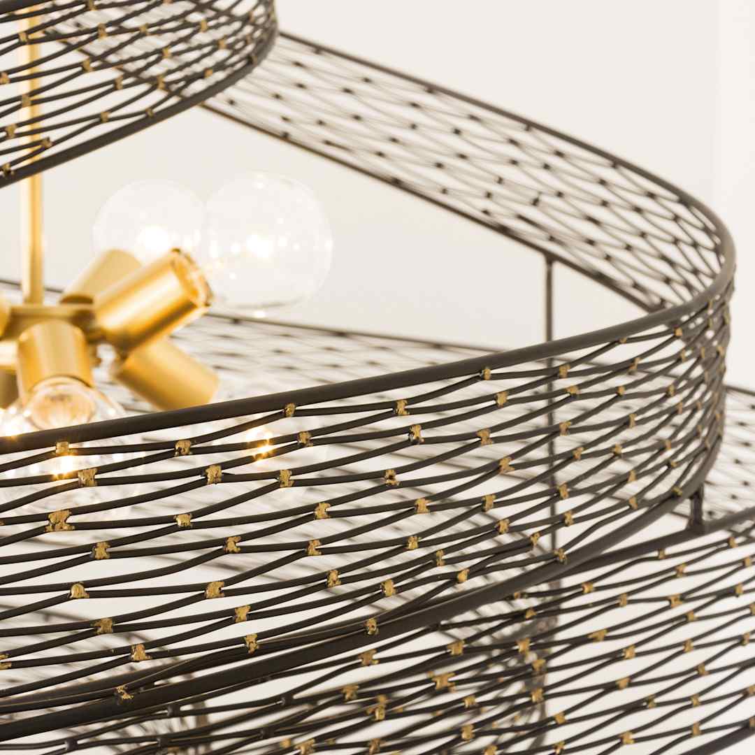 Flow 8 Light 36" Wide Abstract Chandelier