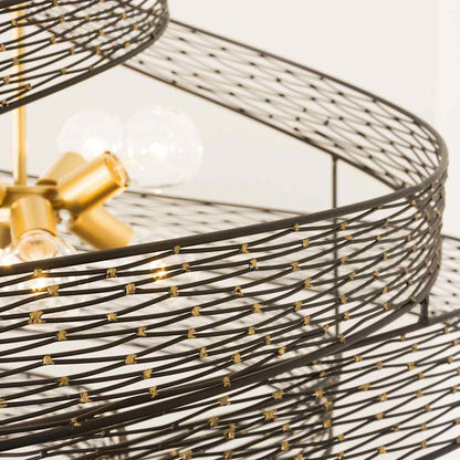 Flow 8 Light 36" Wide Abstract Chandelier