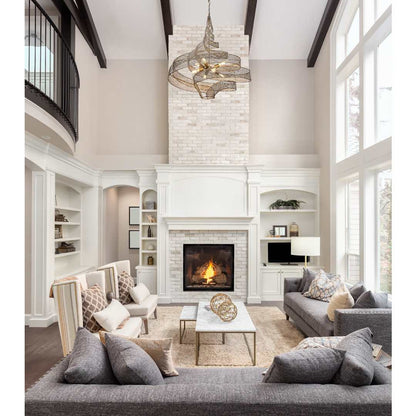 Flow 8 Light 36" Wide Abstract Chandelier