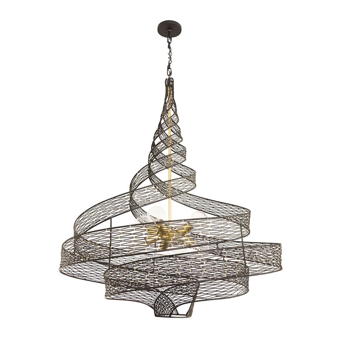 Flow 8 Light 36" Wide Abstract Chandelier