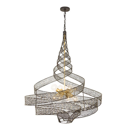 Flow 8 Light 36" Wide Abstract Chandelier