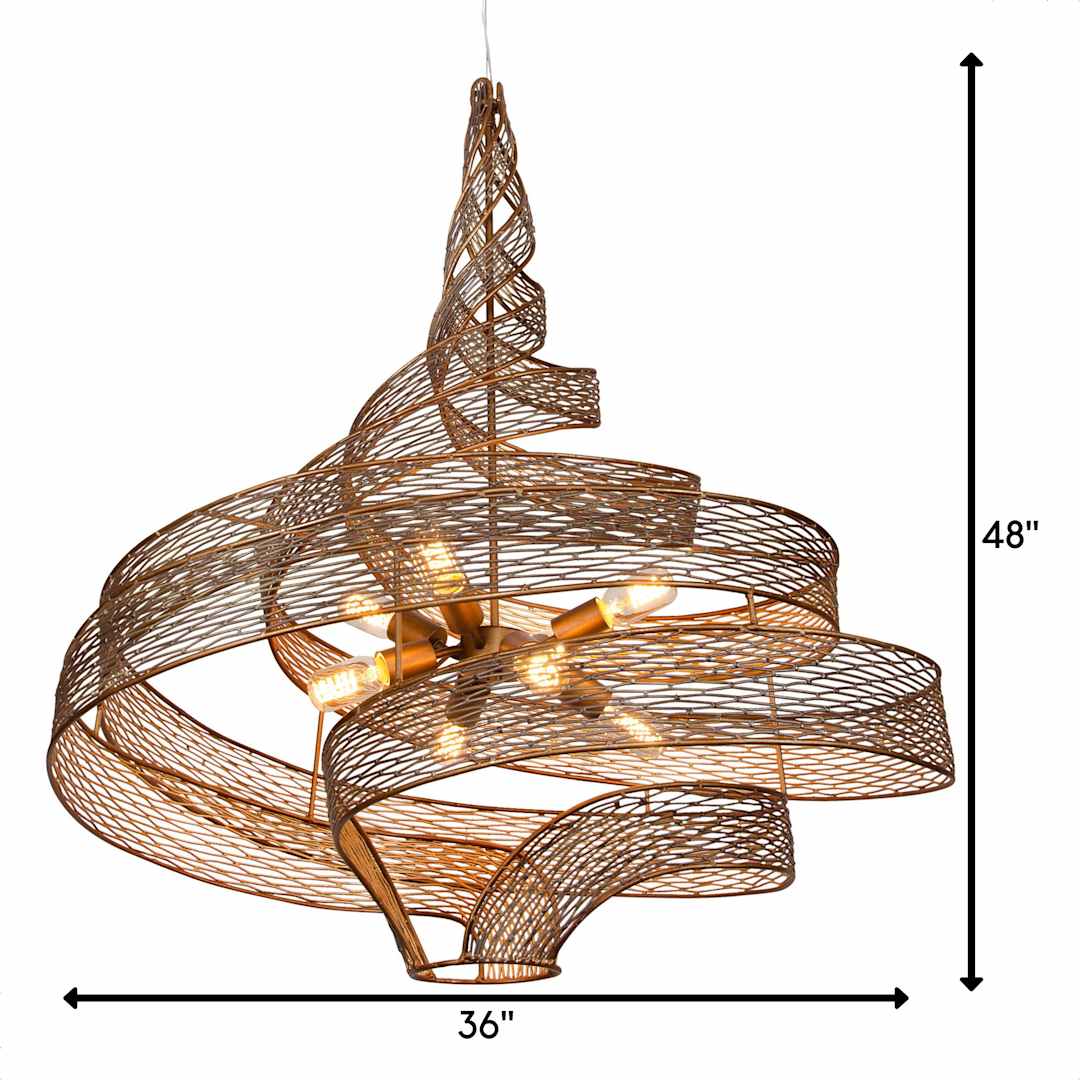 Flow 8 Light 36" Wide Abstract Chandelier