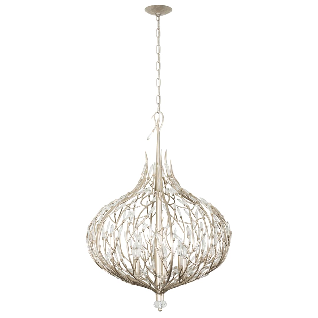 Bask 6 Light 27" Wide Crystal Abstract Chandelier