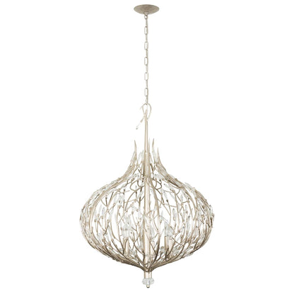 Bask 6 Light 27" Wide Crystal Abstract Chandelier
