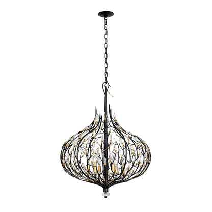 Bask 6 Light 27" Wide Crystal Abstract Chandelier