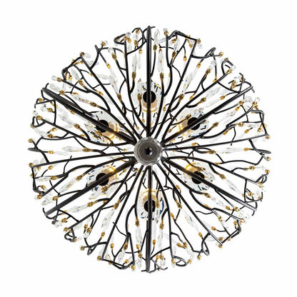 Bask 6 Light 27" Wide Crystal Abstract Chandelier