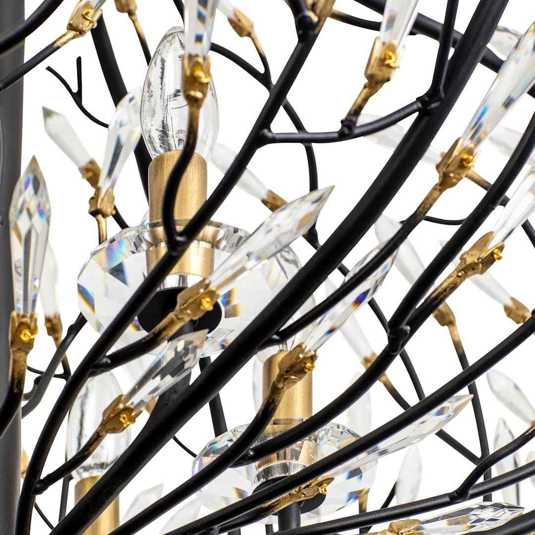 Bask 6 Light 27" Wide Crystal Abstract Chandelier