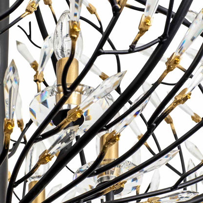 Bask 6 Light 27" Wide Crystal Abstract Chandelier