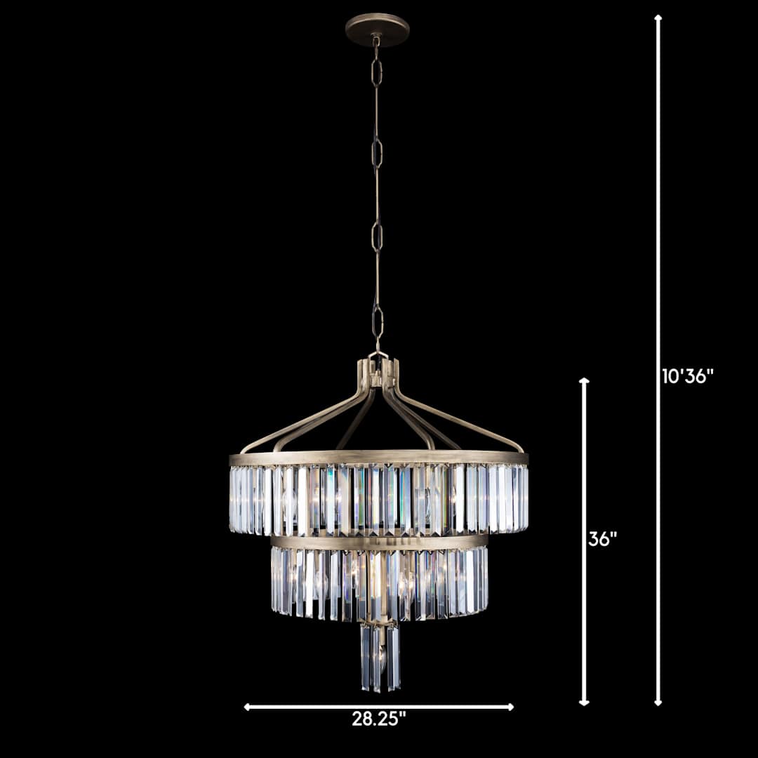 Social Club 13 Light 28" Crystal Chandelier