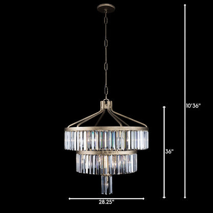 Social Club 13 Light 28" Crystal Chandelier