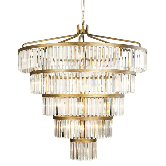 Social Club 25 Light 44" Wide Crystal Waterfall Chandelier