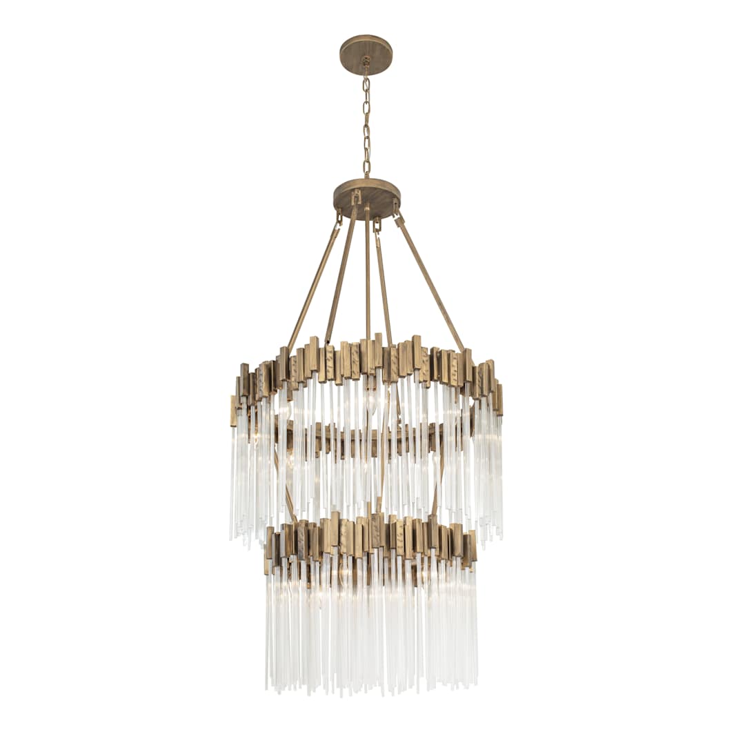 Matrix 14 Light 30" Wide Waterfall Chandelier