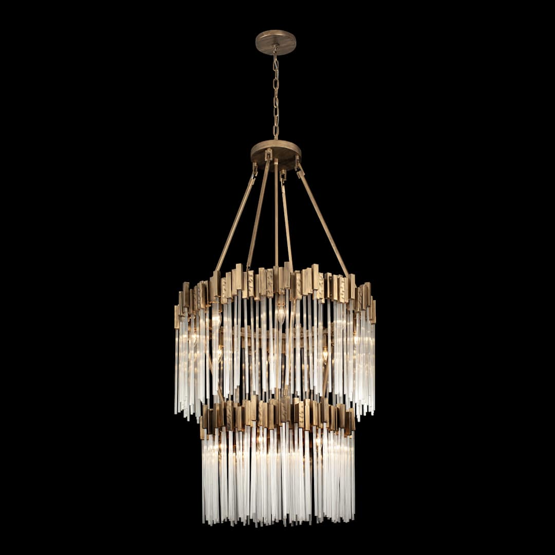 Matrix 14 Light 30" Wide Waterfall Chandelier