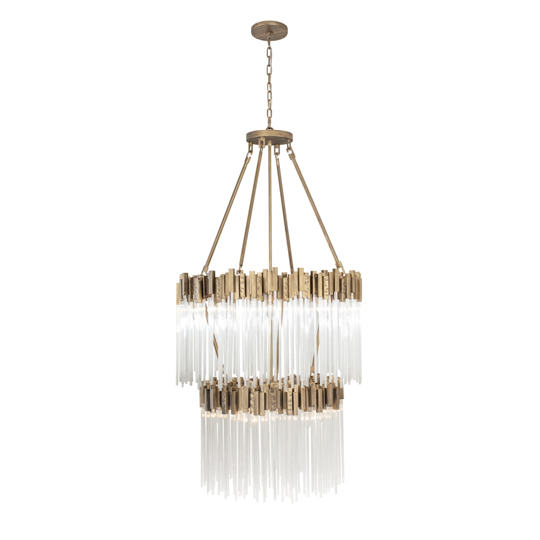 Matrix 14 Light 30" Wide Waterfall Chandelier