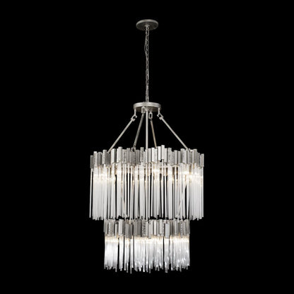 Matrix 14 Light 30" Wide Waterfall Chandelier