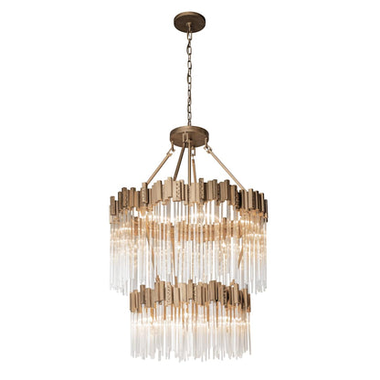 Matrix 14 Light 30" Wide Waterfall Chandelier