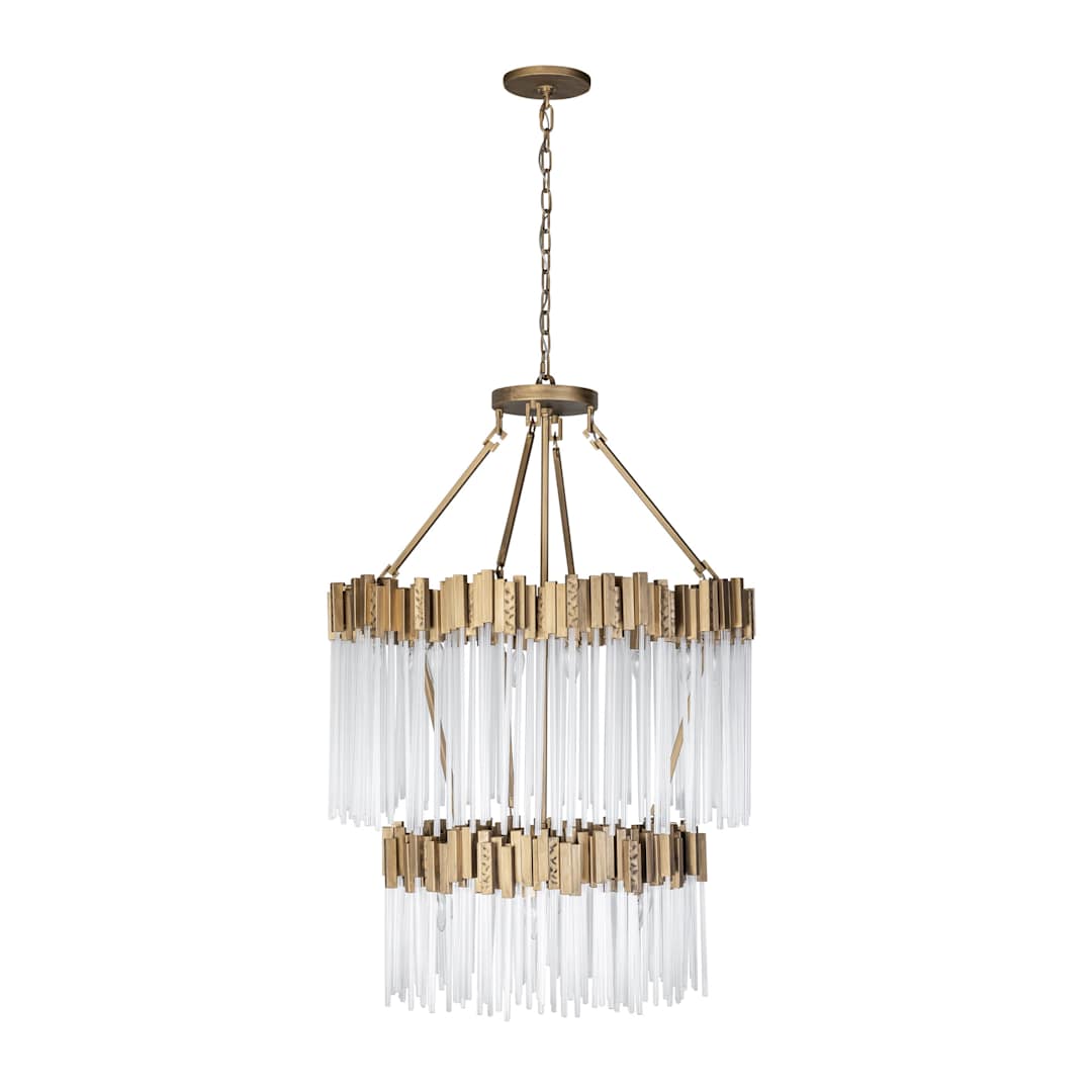 Matrix 14 Light 30" Wide Waterfall Chandelier
