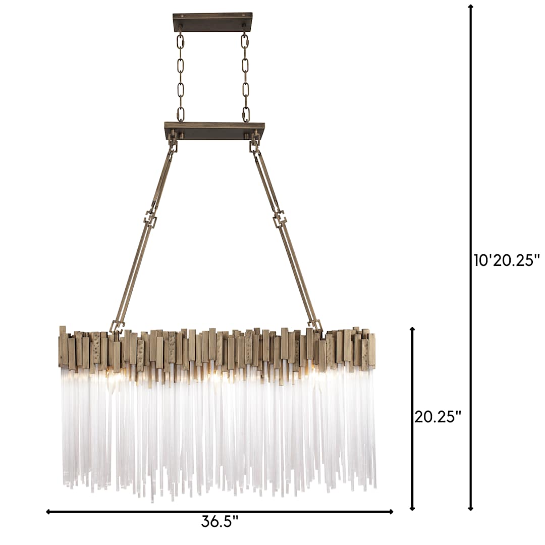Matrix 6 Light 37" Wide Linear Chandelier