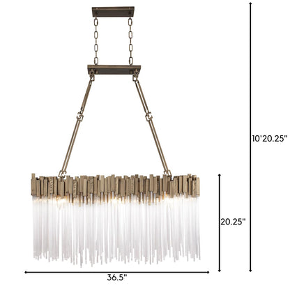 Matrix 6 Light 37" Wide Linear Chandelier