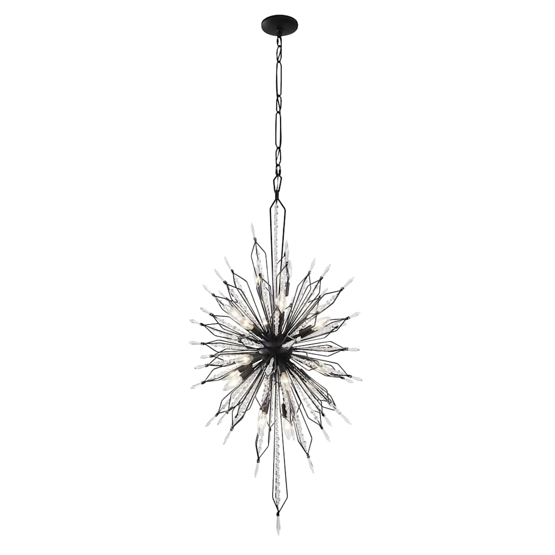 Orbital 20 Light 24" Wide Crystal Sputnik Chandelier