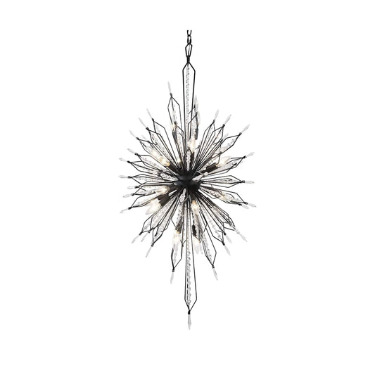 Orbital 20 Light 24" Wide Crystal Sputnik Chandelier