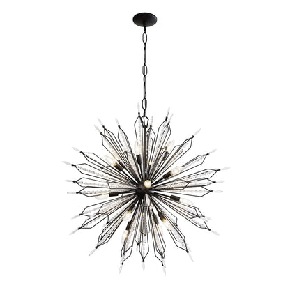 Orbital 16 Light 36" Wide Crystal Sputnik Chandelier