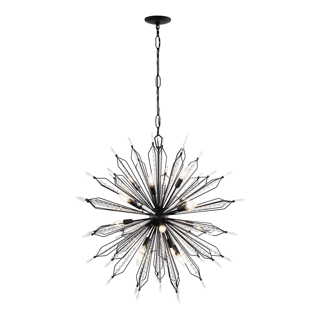 Orbital 16 Light 36" Wide Crystal Sputnik Chandelier