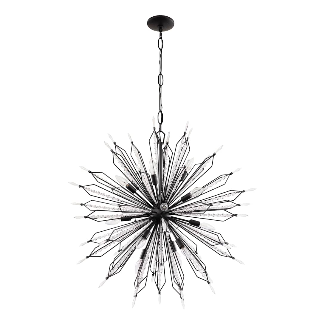 Orbital 16 Light 36" Wide Crystal Sputnik Chandelier