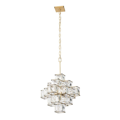 Cubic 6 Light 26" Wide Crystal Chandelier