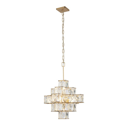 Cubic 6 Light 26" Wide Crystal Chandelier