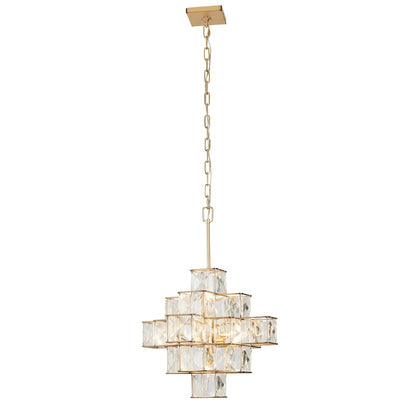 Cubic 6 Light 26" Wide Crystal Chandelier
