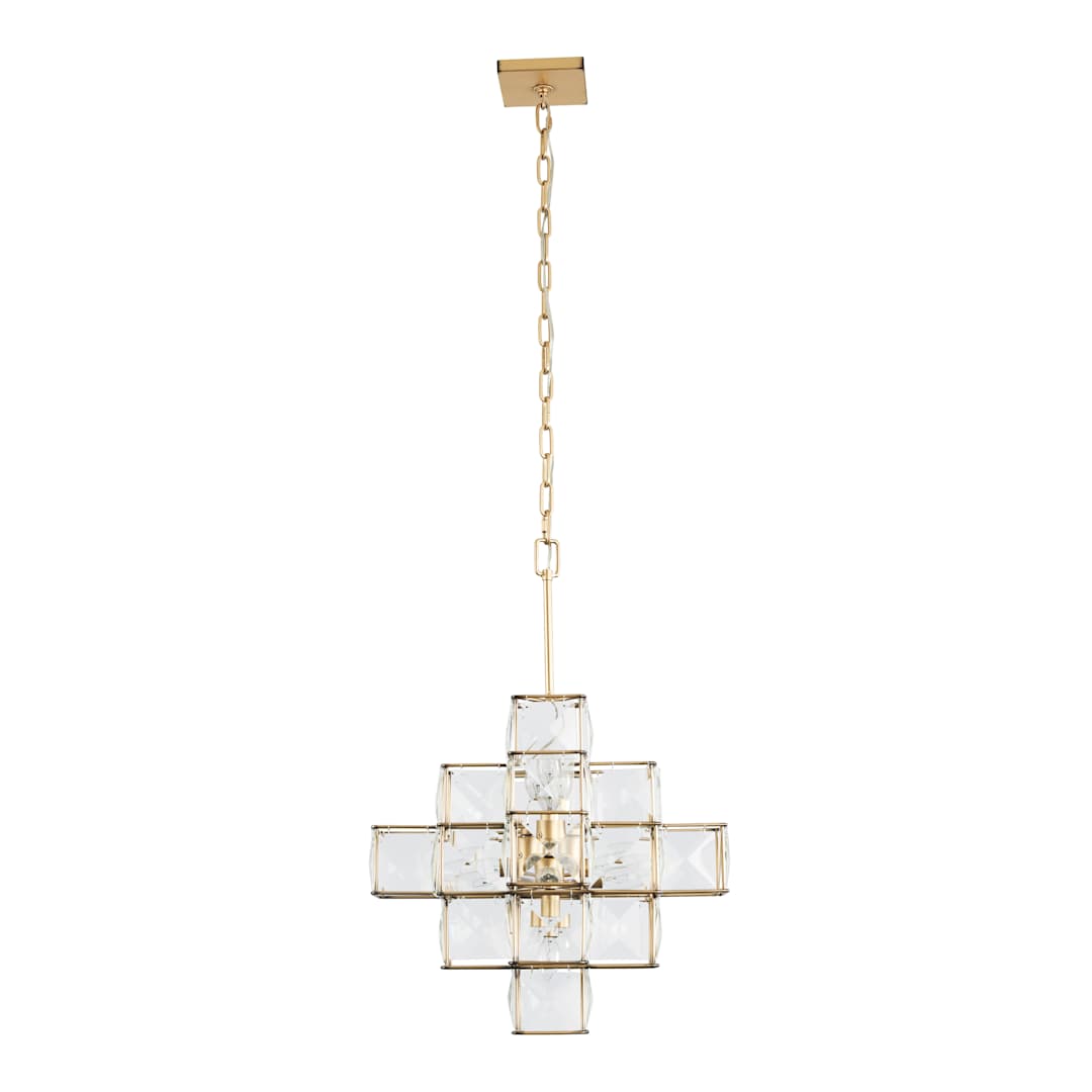 Cubic 6 Light 26" Wide Crystal Chandelier