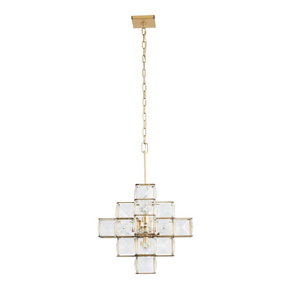 Cubic 6 Light 26" Wide Crystal Chandelier