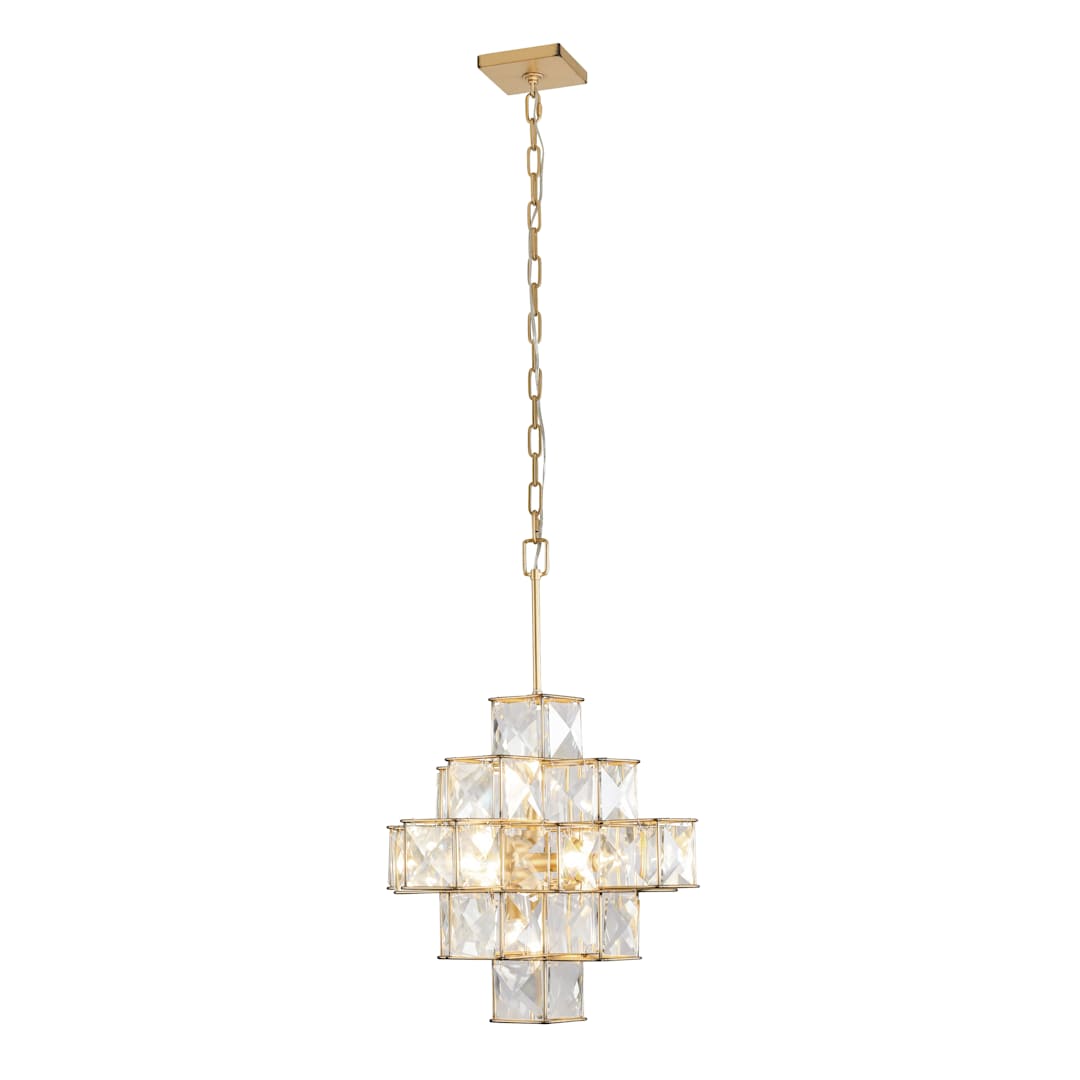 Cubic 6 Light 26" Wide Crystal Chandelier