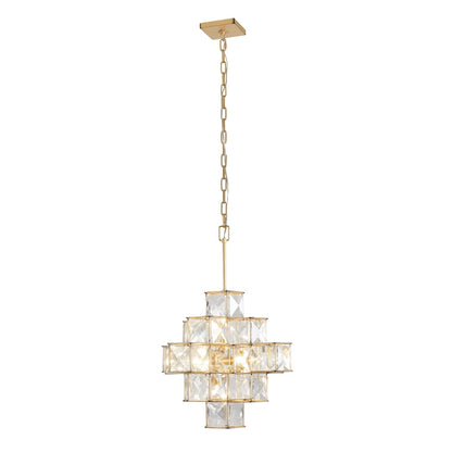 Cubic 6 Light 26" Wide Crystal Chandelier