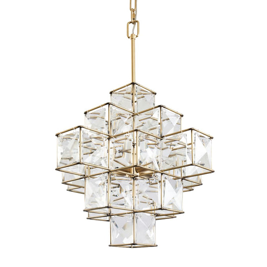Cubic 6 Light 26" Wide Crystal Chandelier