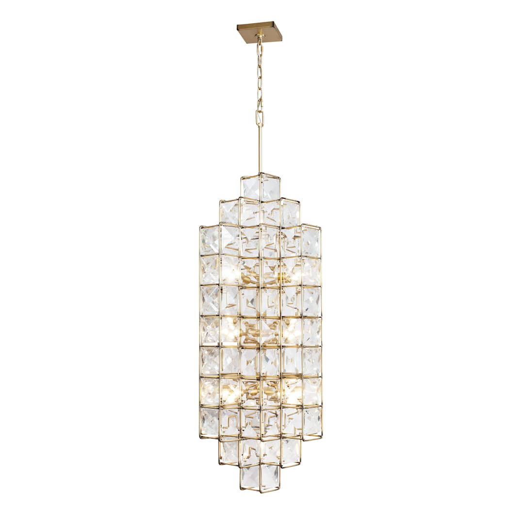Cubic 14 Light 19" Wide Crystal Chandelier