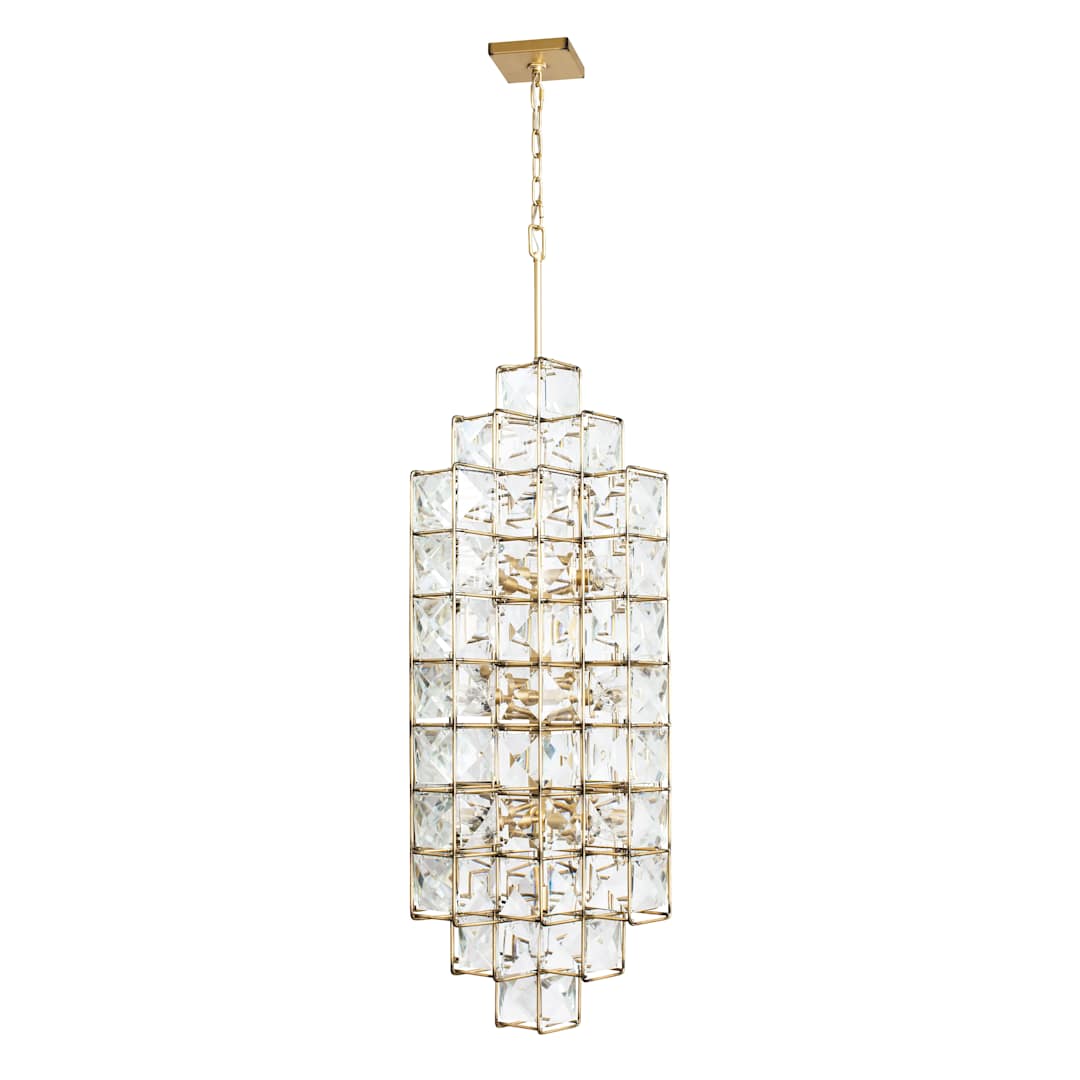 Cubic 14 Light 19" Wide Crystal Chandelier