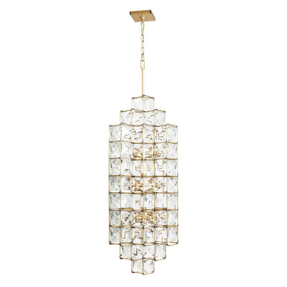 Cubic 14 Light 19" Wide Crystal Chandelier