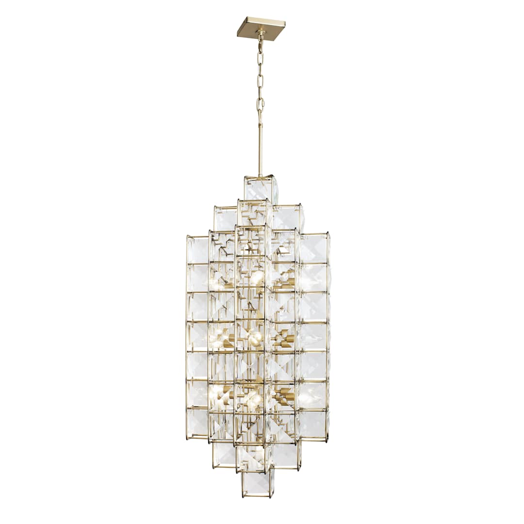 Cubic 14 Light 19" Wide Crystal Chandelier